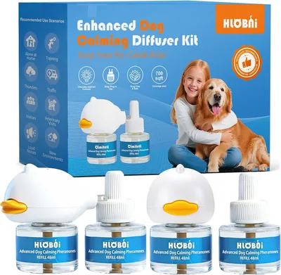 Dog Calming Diffuser - 2-Pack Dog Pheromone Calming Diffuser Kit for Stress, Anxiety, Barking & Dest