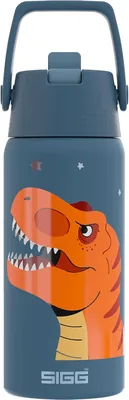 SIGG Schild Therm Flip T-Rex Isolierflasche für Kinder - Lecksicher - Spülmaschinenfest - BPA-frei - 90 % recycelt