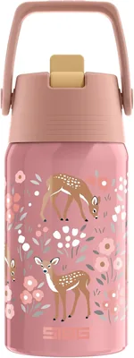 Sigg - Kinderruckenflasche aus Edelstahl - Schild Flip Hirsch - verschlussfest - federleicht - BPA-frei - Sport & Schule - Best Deal
