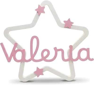 Signo decorativo NEBULA para niños con nombre personalizado - Decoración para puerta o pared del dormitorio infantil - Hecho en S