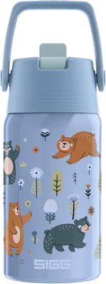 Sigg - Kinderrucksack aus Edelstahl - Schild FLIP Wild Bär - leckagesicher - leicht wie eine Feder - BPA-frei - Sport