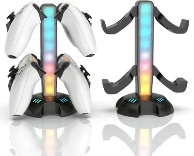 Saitake Dual Charging Stand for PS5 DualSense Controllers with RGB Light Strip