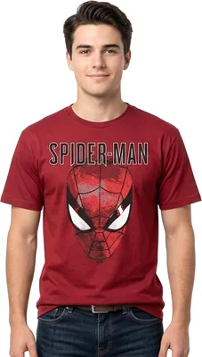 Marvel Spider-Man Men's T-Shirt - Oversized, Bold Graphic, Loose Fit, S