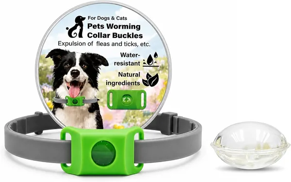 Collar Anti-Parásitos Ajustable para Perros, Protección de 12 Meses, Collar contra Pulgas y Garrapatas con Aceites Esenciales Naturales, Resistente al Agua