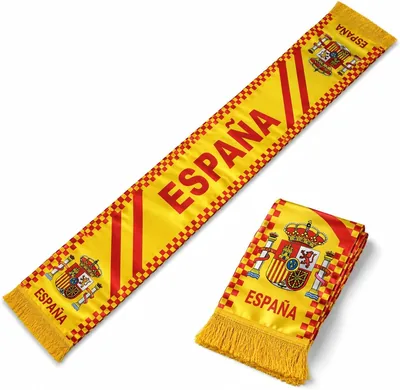 Spain Football Fan Scarf Pack of 2 - Soft Lightweight Supporter Neck Scarves