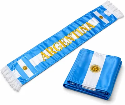 Argentina Football Fan Scarf Pack of 2 - Soft Lightweight Neck Scarves with Flag Design for Men Women Kids