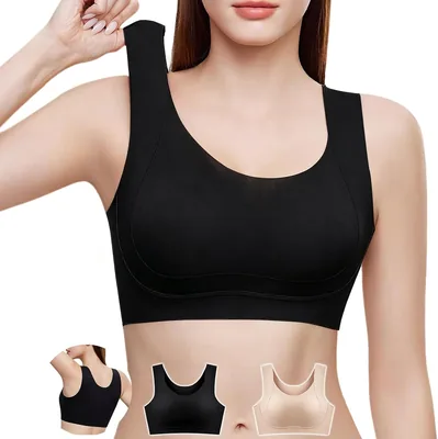 APIKIE 女性用 マガジン ブラ - 0.1インチパッドのクロス構造でバストを小さく見せる、最高級デザイン