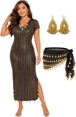 Egyptian Belly Dance Costumes for Women - Handmade Hip Scarf Included - Best Deal