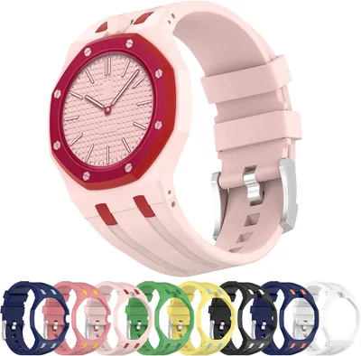 Correa Resistente Compatible con el Reloj Swatch x AP Royal Pop, Correa de Silicona Deportiva con Marco Antichoque y Protección - Mejor Precio
