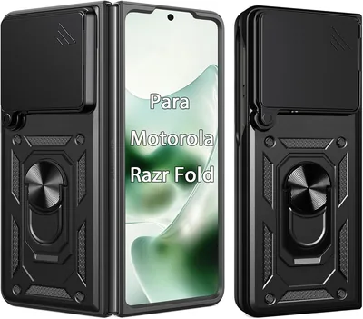 Funda para Motorola Moto RAZR Fold: Protector resistente con soporte para cámara de acrílico