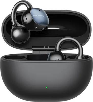 SOUNDPEATS UU2 Open Ear Earbuds, Clip-On Headphones, LDAC, 42H Playtime | Memory Steel Wire, 4.73g, 