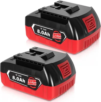 2 x 8,0 Ah/8000 mAh GBA Ersatzakku für Bosch-Akkus 18 V kompatibel mit Bosch Professional 18V Systemakku