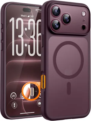 Funda para iPhone 18 Pro MAX, Protección Cámara Cereza Oscuro