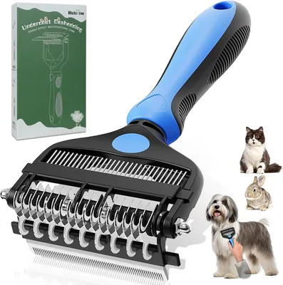 Spazzola per Cani 3 in 1, Pettine Professionale per Gatti e Cani con Pelo Lungo, Corto o Medio | Rimozione di Peli Superflui