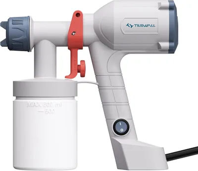 Tilswall Malspraysystem, Ultra-leichtes Steckgerät mit 600 ml Behälter, 2 Düsen & 3 Sprühmuster