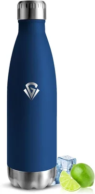 Bottiglia d'acqua termica, senza BPA, per palestra, 500 ml in acciaio inossidabile 18/8, a prova di perdite