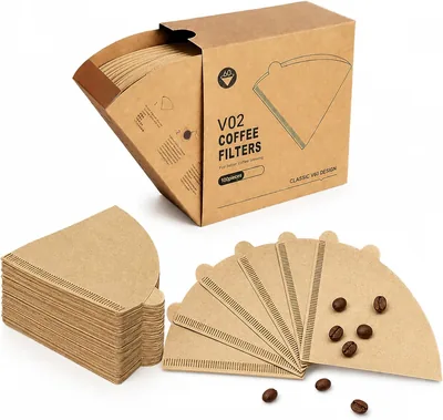 100 Count Coffee Filters, Disposable Paper for Pour Over & Drip Makers