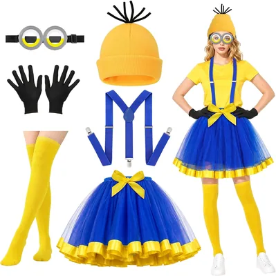 Hifot Steampunk Halloween Costume Set - 5pcs Yellow