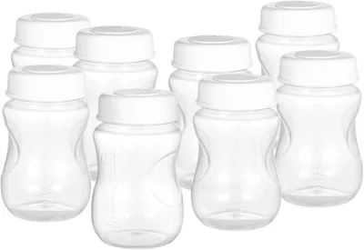 MOTIM 8 زجاجات حليب أم غطاء مانع للتسرب، 180 مل خالية من BPA