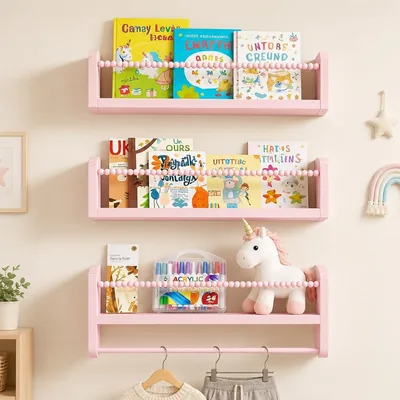 ADDLIVE Floating Book Shelf - Pink 40cm