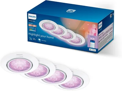 Philips Smart Lighting GU10 Kit - 4 Pack, White