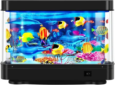 OceanNight Fake Fish Tank LED Lamp - Moving Decoration