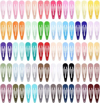 Colorful Teardrop Hair Clips, 80pcs - Bohemian Minimalist Style | Best Deal