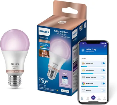 Philips Smart Lighting Bombilla Inteligente LED RGB A60, 18% Off