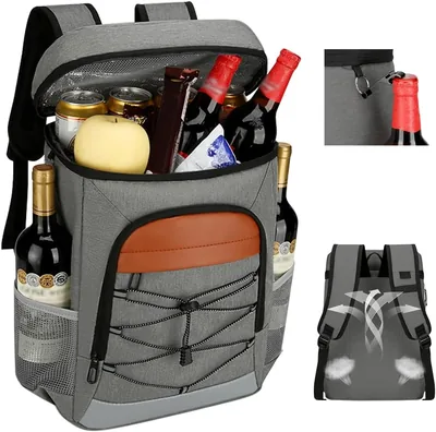 ZGMSDSCZ Hielera Portatil, Mochila Térmica Aislada a Prueba de Fugas, 2 Compartimentos Enfriadores de Mochila, Impermeable Bo, Mejor Oferta