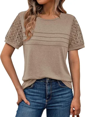 OSITWN Women's Lace Summer Shirts - Best Deal