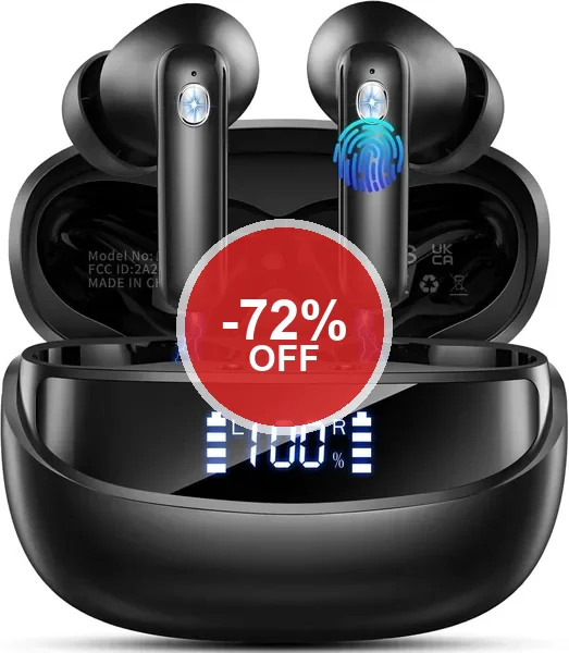 Cuffie Bluetooth 5.4 con Riduzione del Rumore, Durata 50 Ore