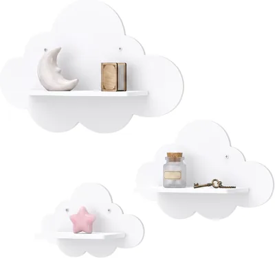 3Pcs Cloud Floating Shelf Wall Mounted Kids Bookshelf Best Deal
