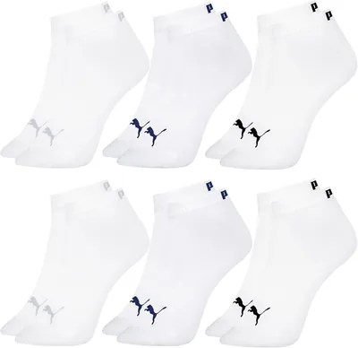 Kit 6 Pares Meia Puma Sapatilha Esportiva Cano Curto Feminina Adulto - Melhor Preço
