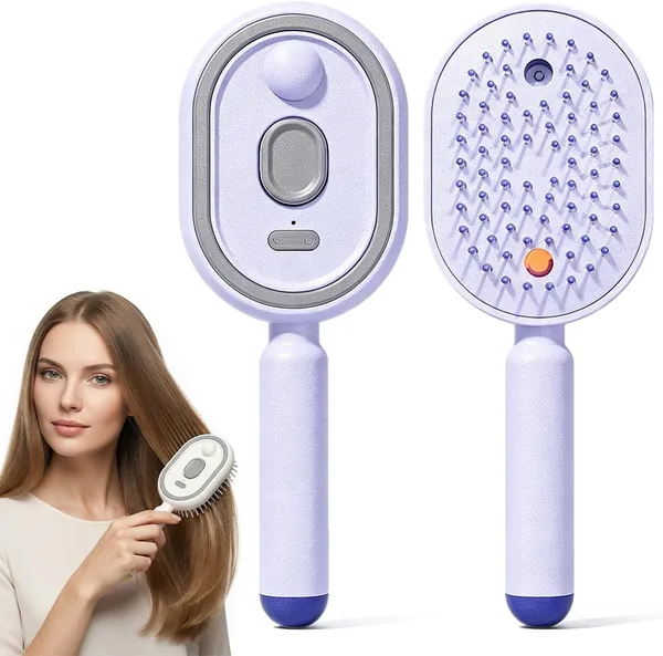 Luftkissenmassagekamm mit Sprühfunktion, 3-in-1 Elektrischer Kopfmassagekamm