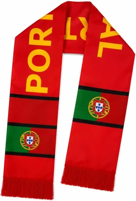 Portugal Football Fan Scarf - Red & Yellow, Polyester, 150x18cm, World Cup 2026 Pack