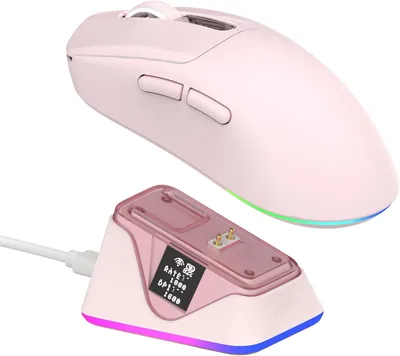 EPOMAKER NEX Lite Wireless Gaming Mouse | 65g, RGB Dock, 1K Pollin