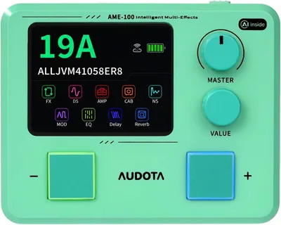 Audota Procesador AME-100 Multi-FX para guitarra eléctrica - con IA, 147 efectos, modelos de 55 amperios, soporte IR - Mejor Oferta