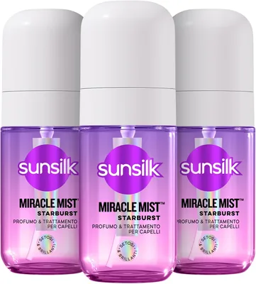 Sunsilk Starburst Anti-frizz Hair Treatment e Profumo 3x50 ml | Profumo per Capelli Donna con Mela Rossa e Viola, Anti-frizz - Risparmia il 13%