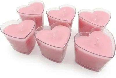 Pink Heart Candle - Scented Wax Aromatherapy Home Decor