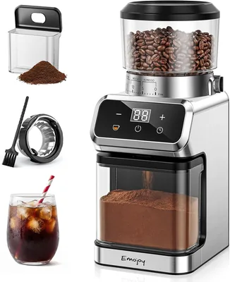 Emojoy Coffee Bean Grinder 30 Settings Touchscreen Burr SGD 107.07
