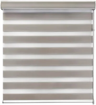 DecoKing Persiana Sheer Elegance 100 cm Ancho x 160 cm Alto, Color Gris | Cortina Tipo Zebra Día y Noche