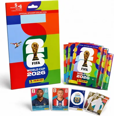 ATHLEJOY XXL World Fan Starter Set 2026 - Sticker Original Panini + 35 Adhesivos + 6 Extras