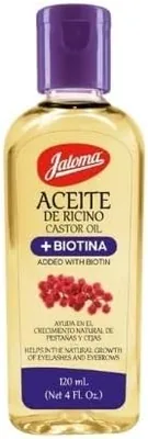 Jaloma Aceite de Ricino + Biotina para Pestañas y Cejas, 120ml | Mejora el Crecimiento Natural