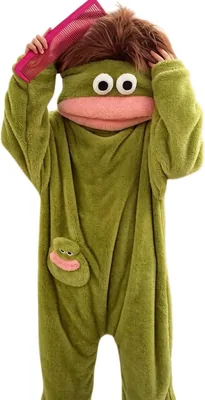 Funny Green Big Mouth Monster Onesie Pajamas