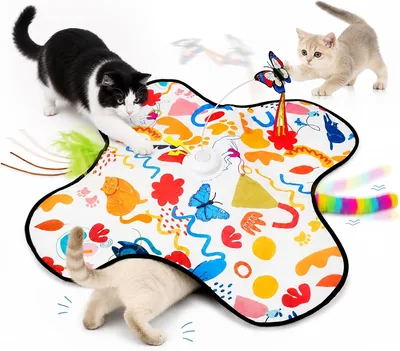 oedby 3-in-1 Cat Toys Interactive Hide & Seek Butterfly Wands Best Deal