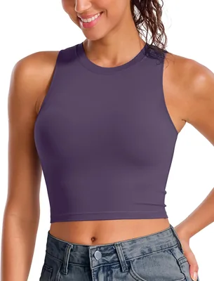 Natural Feelings Sports Bras - Removable Pads, Yoga Tank Top, Sleeveless Workout Crop