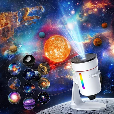 Proyector Planetario Banaone Real Star y Galaxia, Proyector HD 4K con 10 Discos Planetarios, Rotación de 360° Estrella Proyectoro, Cielo