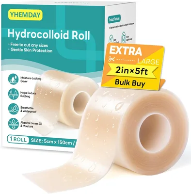 Hydrocolloid Roll Bandages, 5cm x 1.5m, Waterproof Pimple Patches