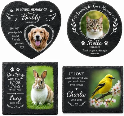 Custom Pet Memorial Stone with Photo - Best Deal