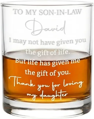 to My Son in Law Life Has Given Me The Gift of You - Whiskey Glass Best Deal